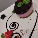 Bavaroise de arándanos y chocolate